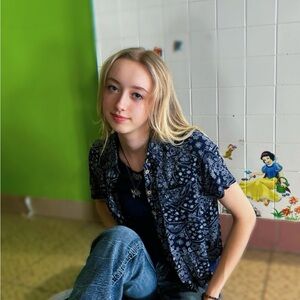 Love Notes Blue Button Down Shirt Casual Fit